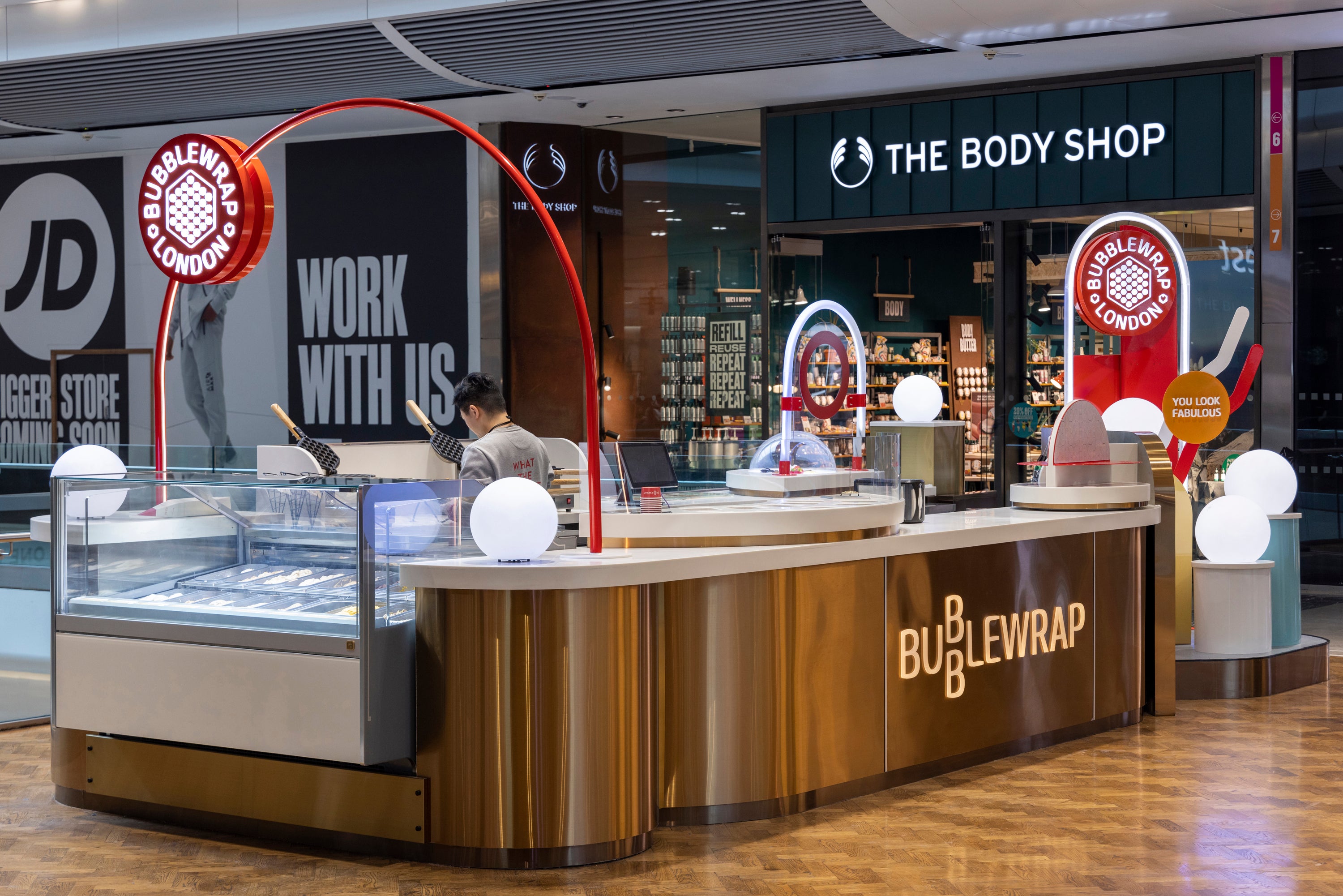 Bubblewrap franchise store kiosk